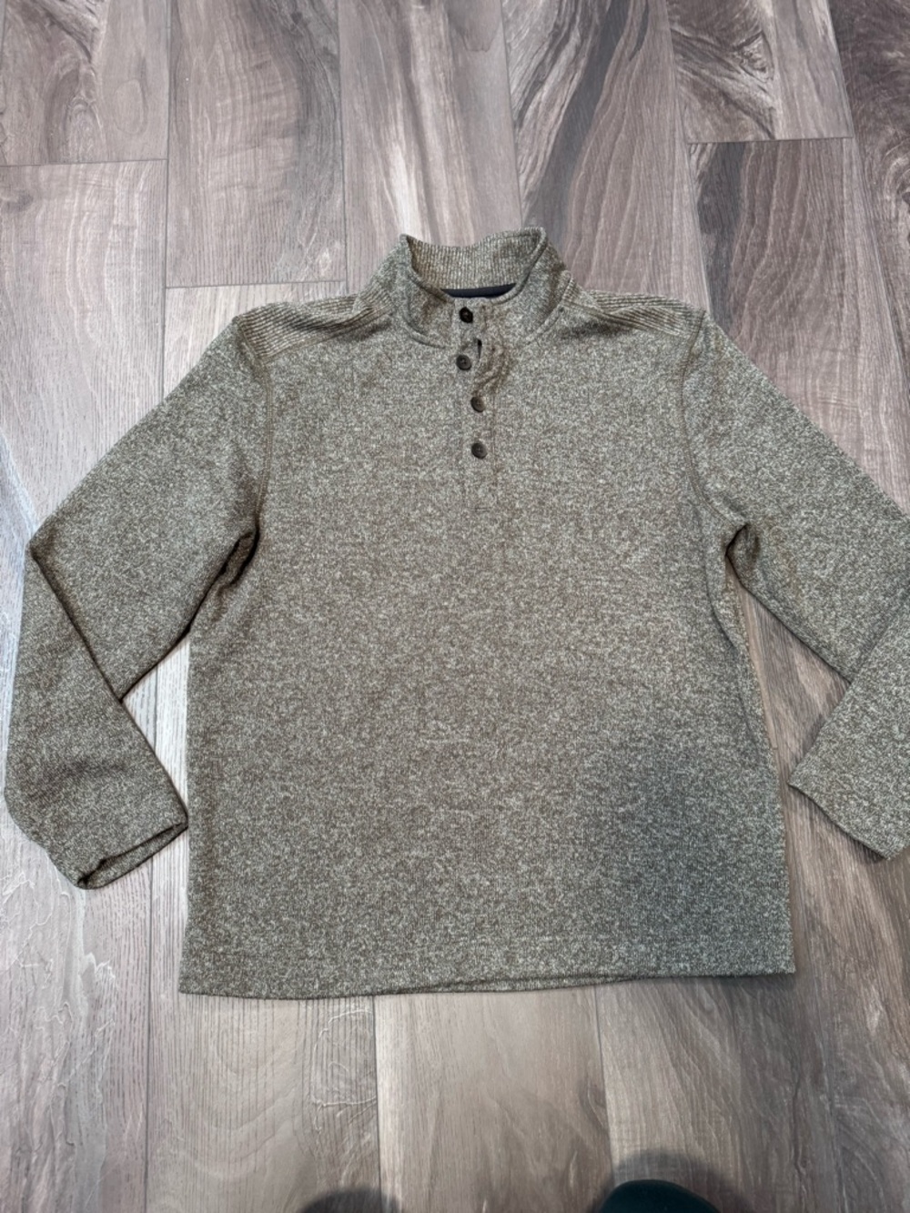 Van Heusen Men's Zip-Up Knit Sweater - Olive Green